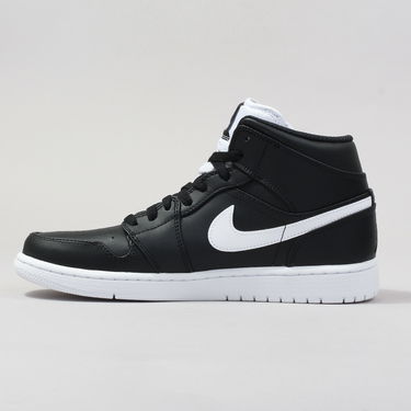 Кецове и обувки Jordan Air Jordan 1 Retro Mid "Black White" Черно | 554724-038, 0