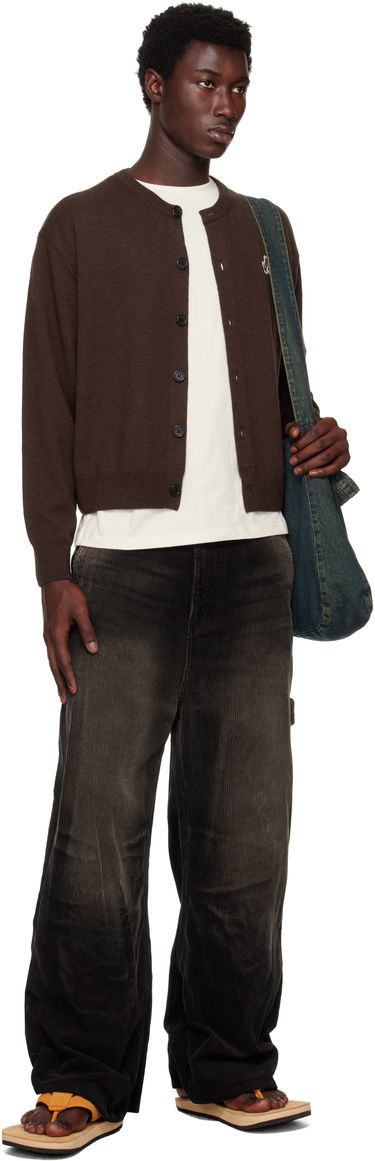 Пуловер We11done We11done Single Patch Cardigan Кафяво | WD-KC2-25-611-U-BR, 3