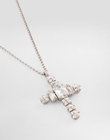 Колие Dolce & Gabbana Dolce & Gabbana Rhinestone Cross Pendant Necklace Металик | WNR8S8W111187655, 2