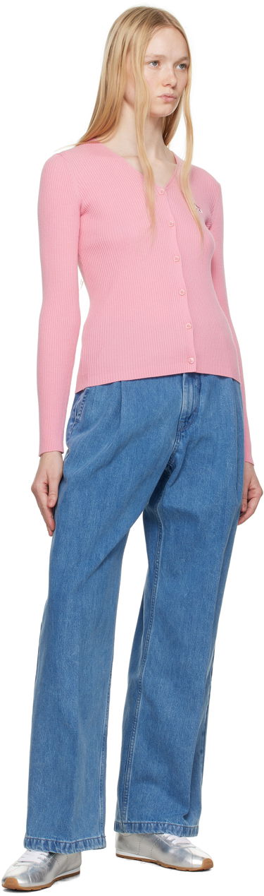 Дънки MAISON KITSUNÉ Maison Kitsuné Pleated Denim Jeans Синьо | OW01101WD4010, 3