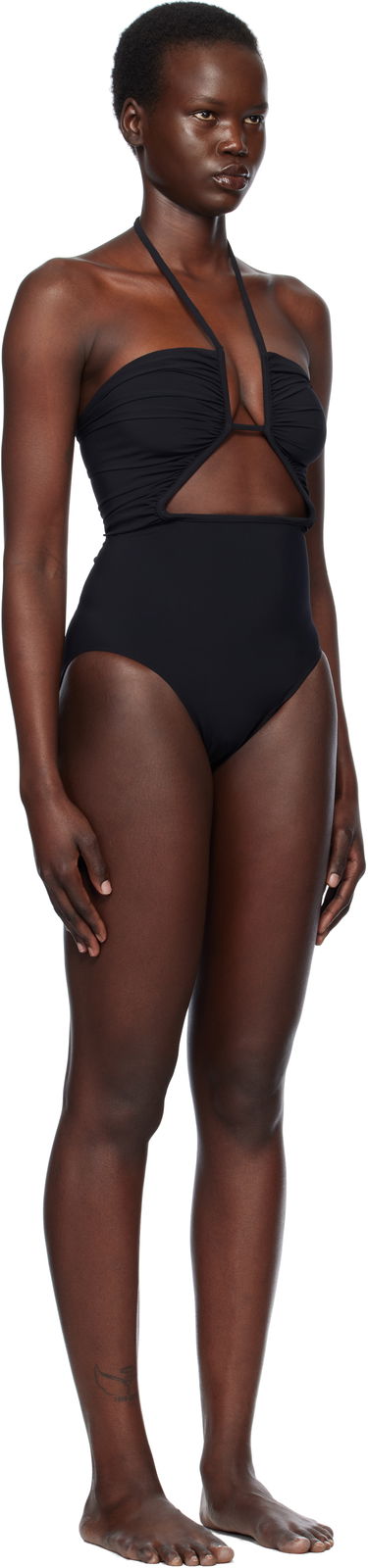 Бански Rick Owens Rick Owens Hollywood Prong Bather One-Piece Swimsuit Черно | RP01E7087 NS, 1