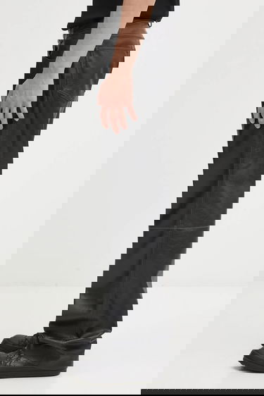 Панталони Maison Margiela MM6 Maison Margiela Faux Leather Wide Leg Pants Черно | SH2LA0045.M35455.900, 1