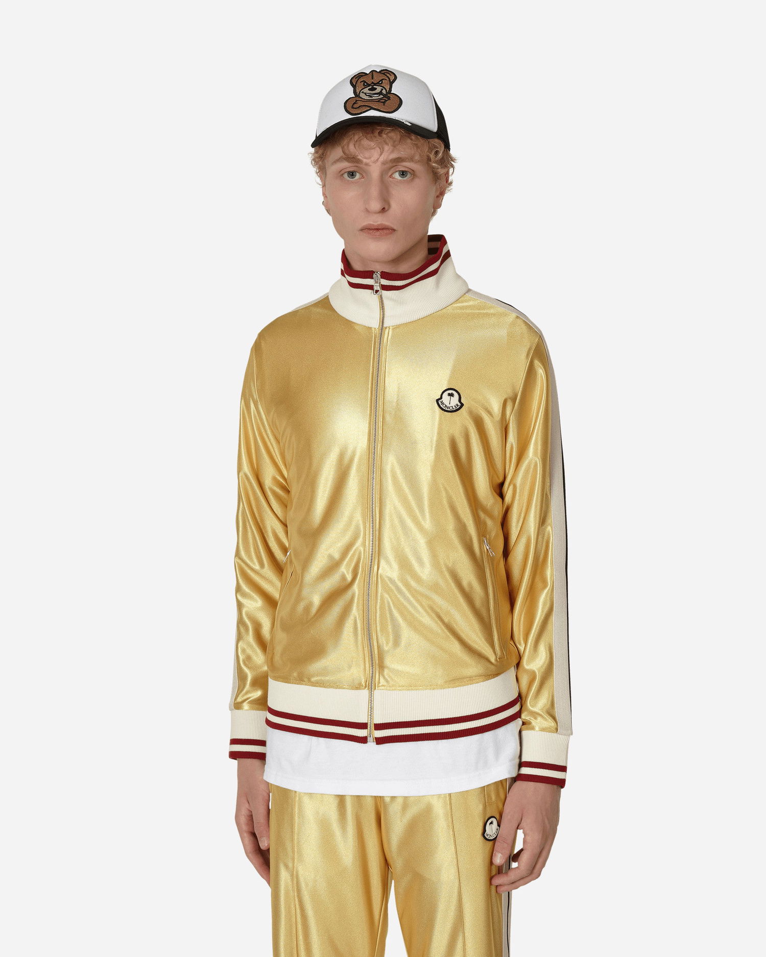 Суитчър Moncler Palm Angels x Glossy Zip-Up Sweatshirt Жълто | 8G00002M2522 135, 0