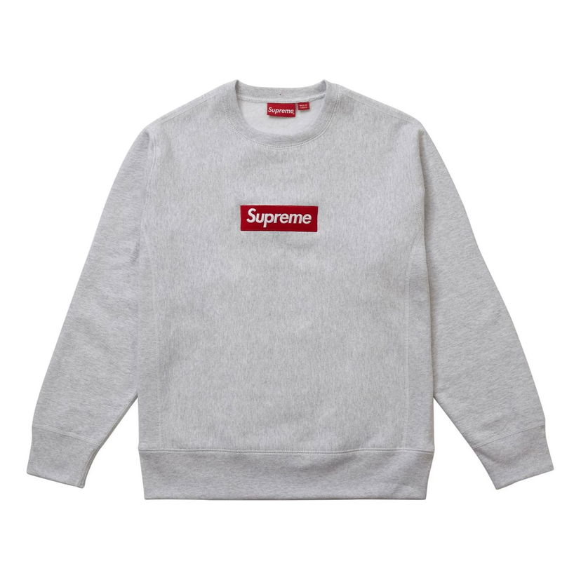 Пуловер Supreme Supreme FW18 Box Logo Crewneck Sweatshirt Сиво | SUP-FW18-1071