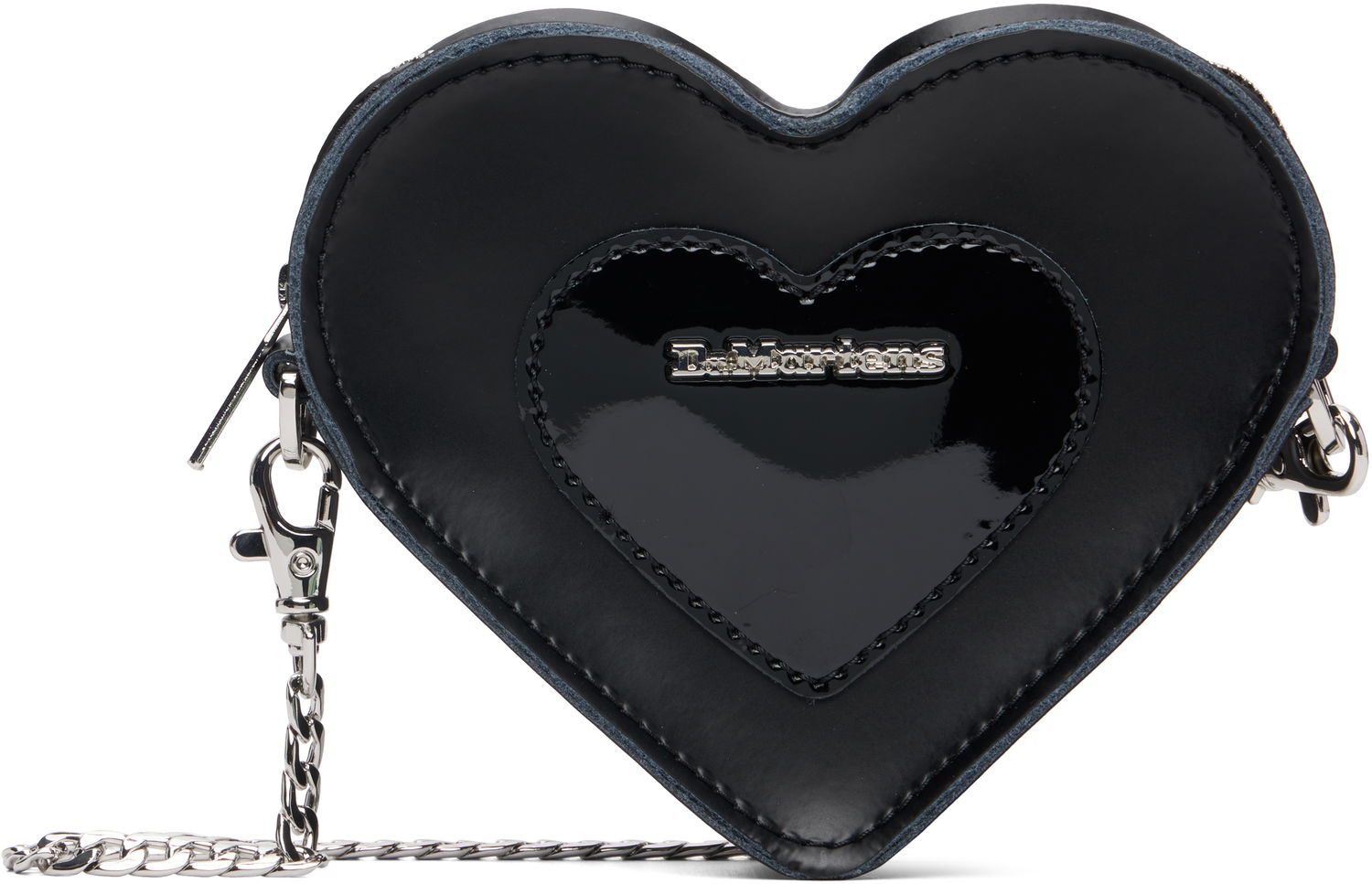 Дамска чанта Dr. Martens Dr. Martens Mini Heart Shaped Patent Leather Bag Черно | AD092001, 0