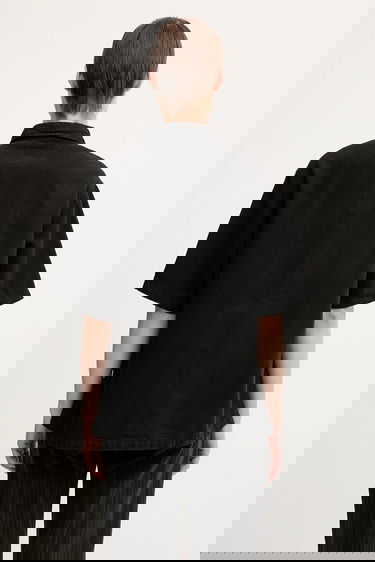 Риза Carhartt WIP Michigan Short Sleeve Relaxed Classic Collar Denim Shirt Черно | I035573.89GD, 2