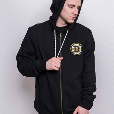 Суитчър '47 Brand NHL Boston Bruins Back Check Morris Full Zip Hood Jet Black Черно | HH001PEMBCM545515JK, 0