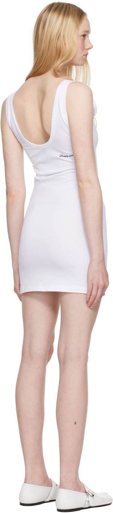 Pокля Coperni Coperni Rose Detail Tank Mini Dress Бяло | DR189F5028, 2