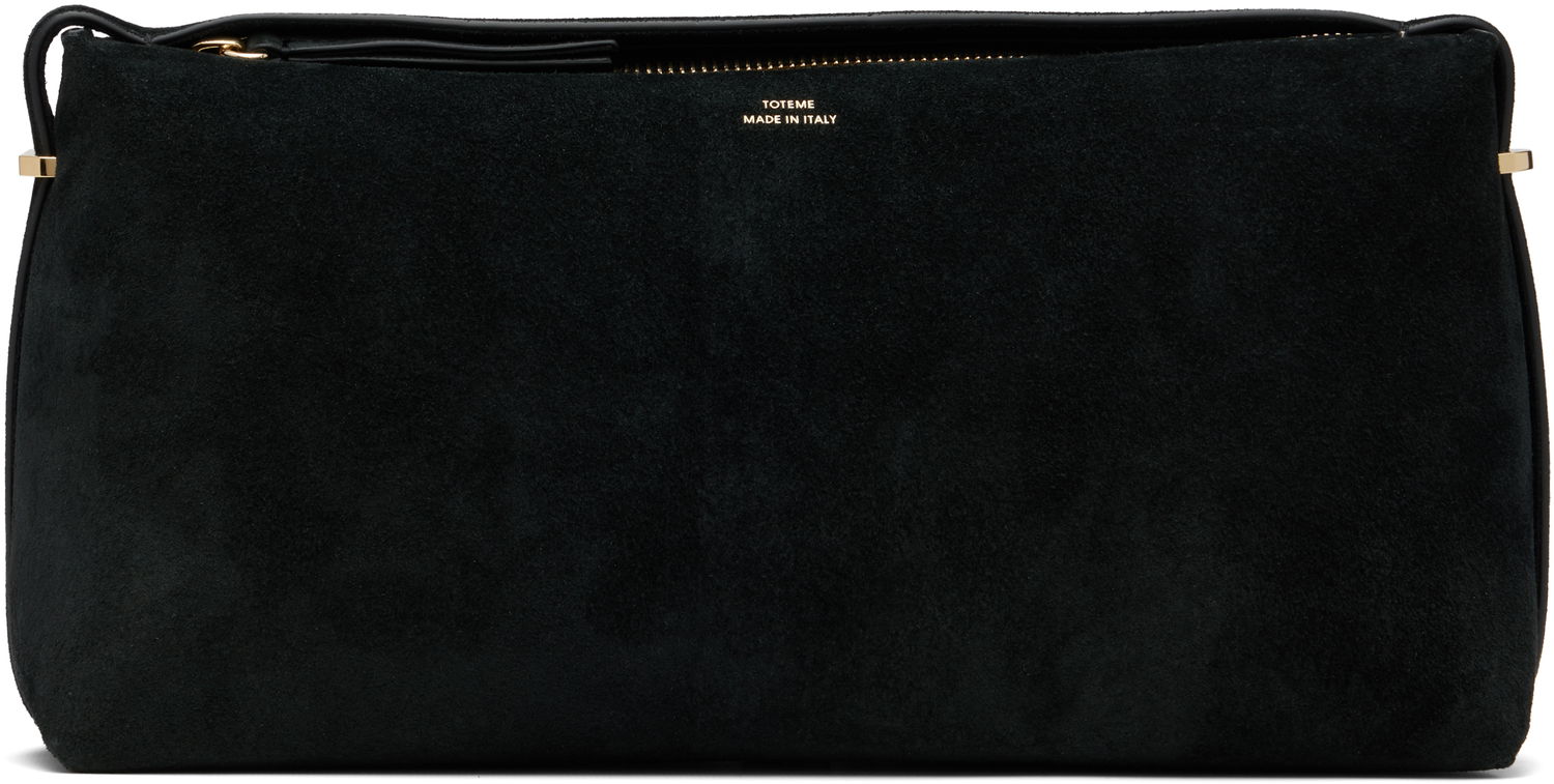 Дамска чанта TOTEME Belted Suede Clutch Черно | 253-WAL0093-LE0004, 0