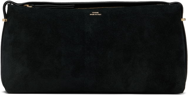Belted Suede Clutch