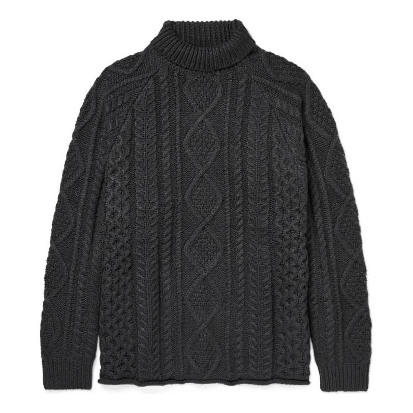 Пуловер Fear of God Cable Knit Turtleneck Sweater Сиво | FOG-SS22-009
