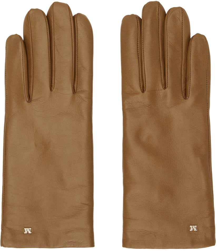Ръкавици Max Mara Max Mara Leather Gloves Кафяво | 2345660237600 MM02232, 0