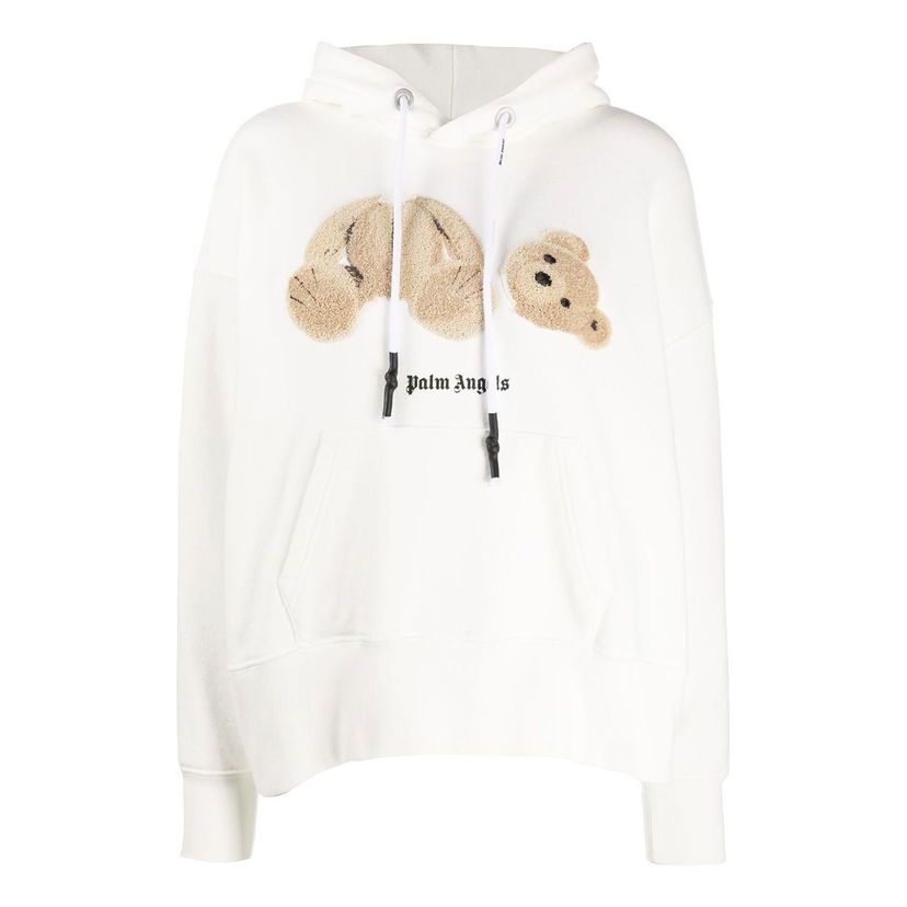 Суитчър Palm Angels Cotton Hoodie With Embroidered Detail Бяло | PWBB023F20FLE0030360
