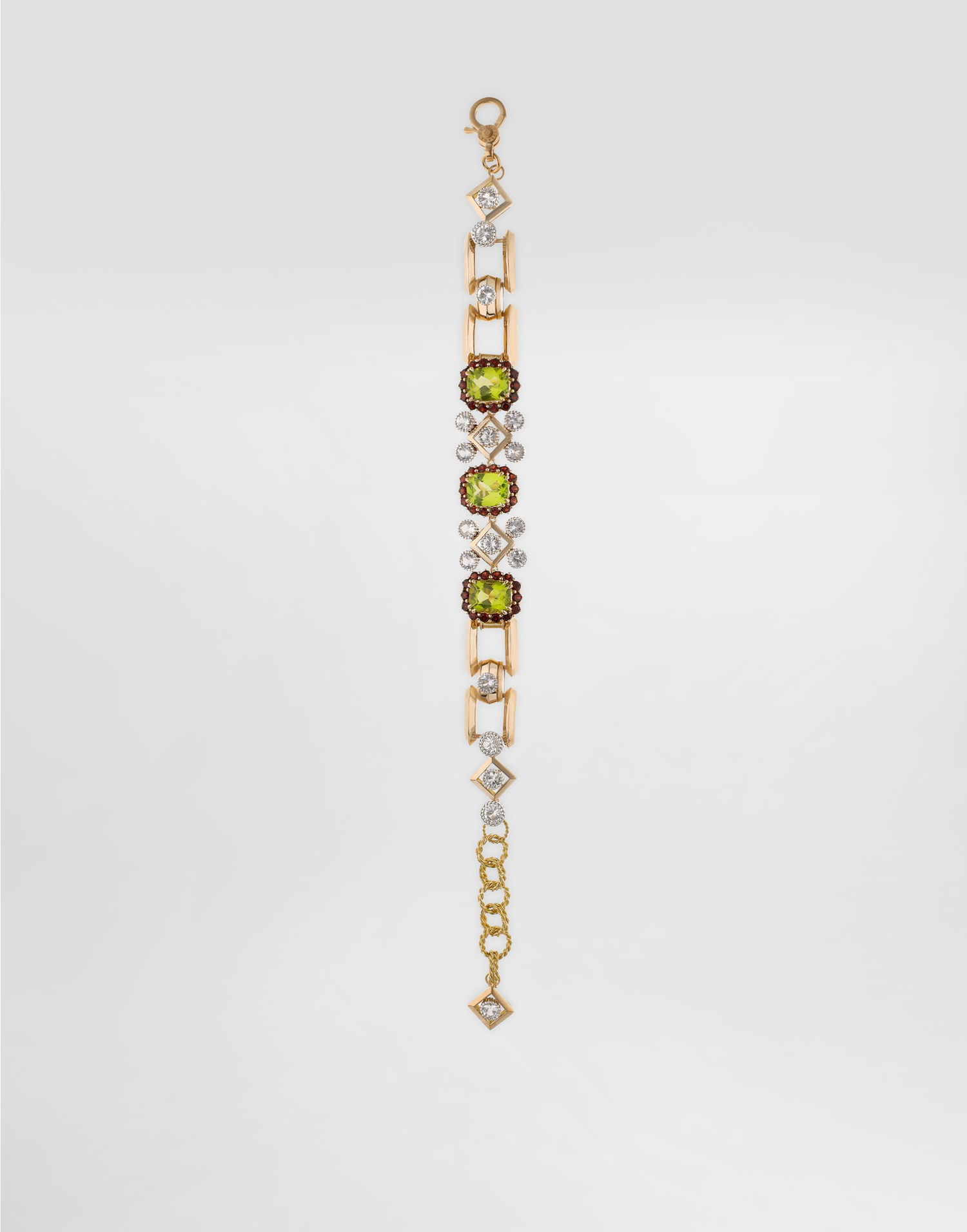 Гривна Dolce & Gabbana Dolce & Gabbana Peridot and Crystal Embellished Chain Bracelet Многоцветен | WBSA6GWPER187583, 0
