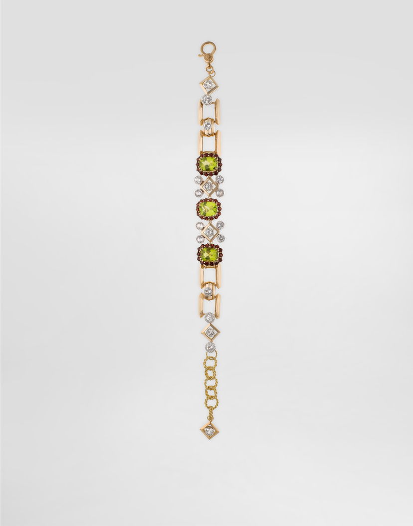Гривна Dolce & Gabbana Dolce & Gabbana Peridot and Crystal Embellished Chain Bracelet Многоцветен | WBSA6GWPER187583