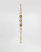 Dolce & Gabbana Peridot and Crystal Embellished Chain Bracelet