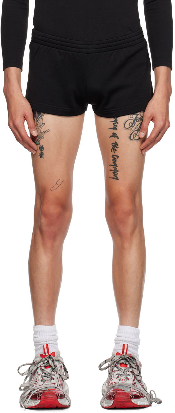 Къси панталони Balenciaga Black Drawstring Shorts Черно | 767864-TMV15-1000, 0