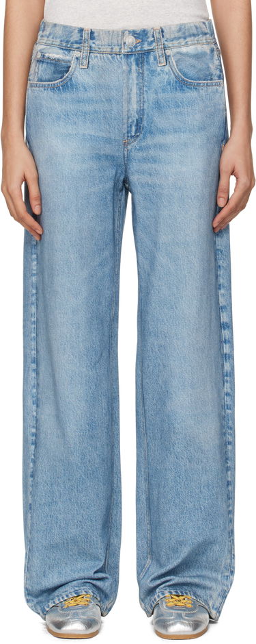 Дънки rag & bone Miramar Terry Wide-Leg Lounge Pants Синьо | WCW24F70028202, 0