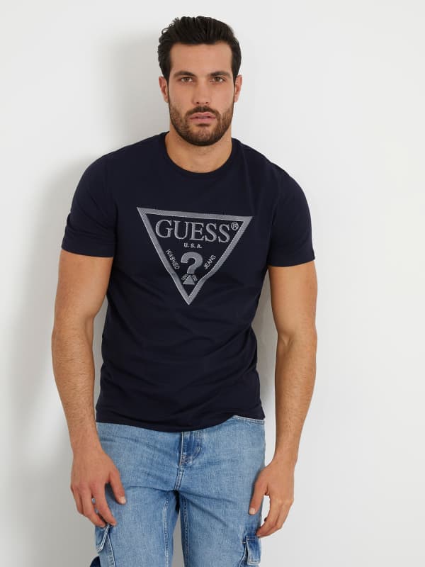 Тениска GUESS Triangle Logo Stretch T-Shirt Черно | M3PI0TJ1314, 0