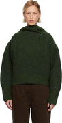 Dries Van Noten Wool Knit Draped Turtleneck