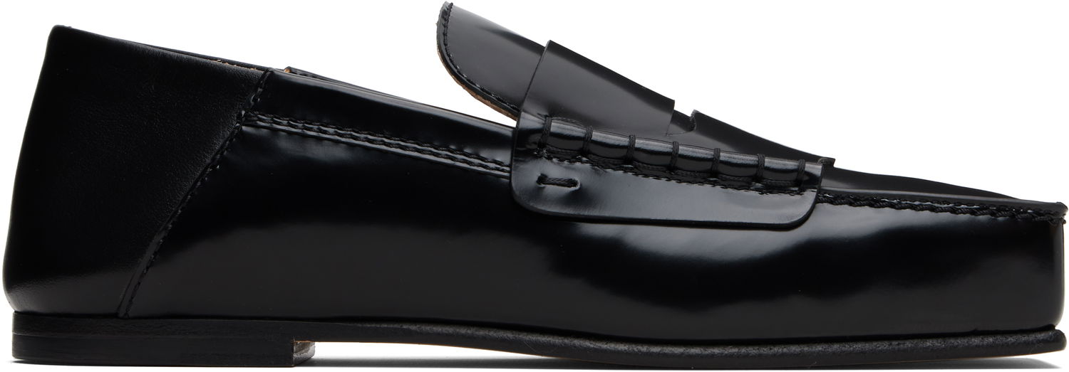 Кецове и обувки Jacquemus La Casa 'The Carré' Polished Leather Penny Loafers Черно | 24HFOW00147AC18A03, 0