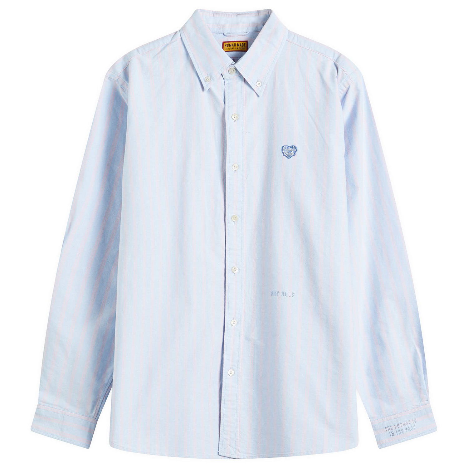 Риза Human Made Human Made Striped Oxford Shirt 'The Future Is In The Past' 'Dry Alls' Синьо | HM30SH006-BLU, 1