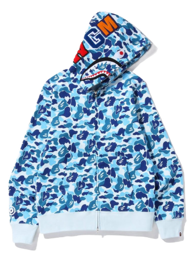 Суитчър BAPE ABC Camo Shark Full Zip Hoodie Синьо | 1J30-115-007