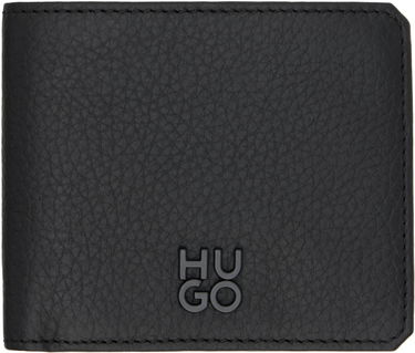 Портфейл BOSS Leather Wallet Черно | 50541984, 0