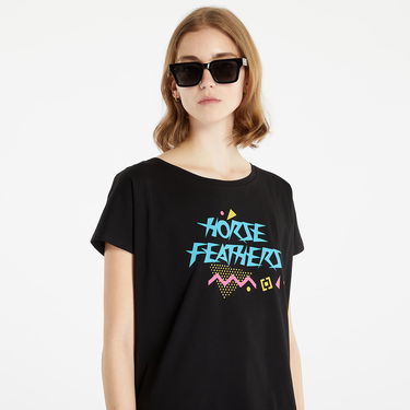 Тениска Horsefeathers T-Shirt Regina Top Черно | SW886A, 3
