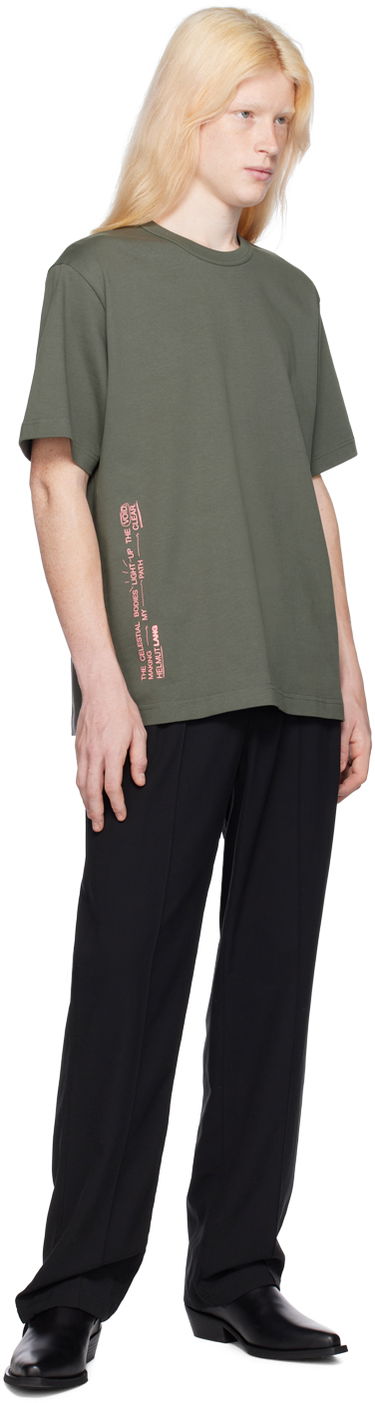 Тениска Helmut Lang Space Graphic T-Shirt Зелено | N09HM521, 3