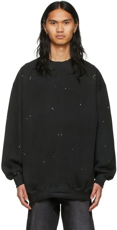 Суитчър We11done We11done Paint Splatter Sweatshirt Черно | WD-TS1-22-620-U-BK, 0