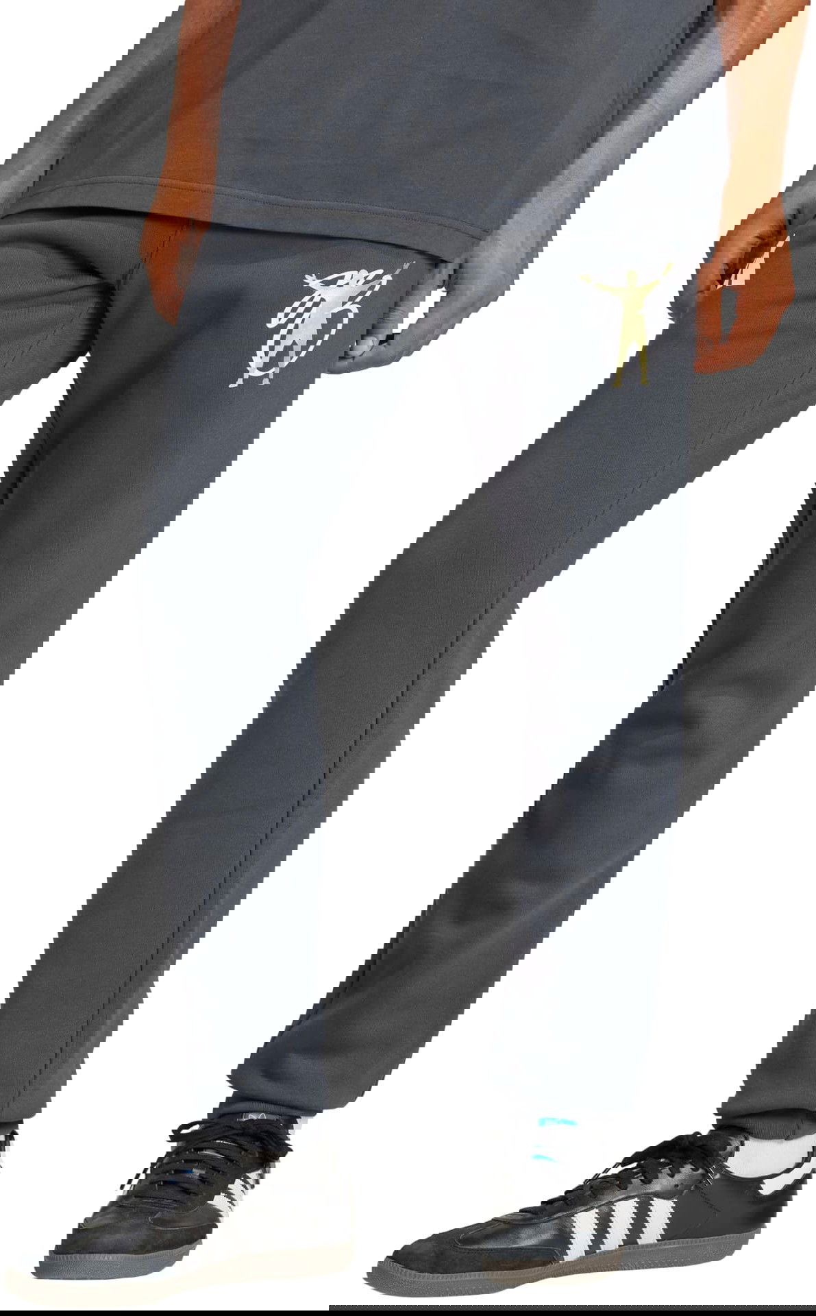 Спортни панталони adidas Originals Fleece Graphic Jogger Pants Сиво | jvu02-jm9367, 0