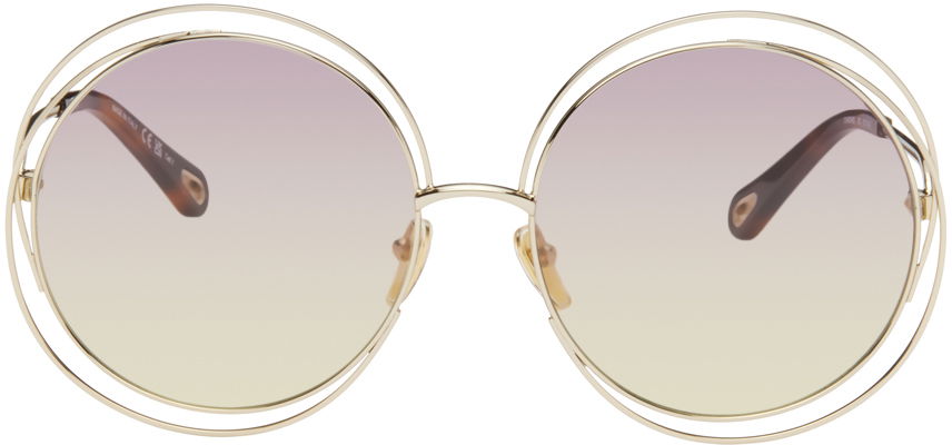 Слънчеви очила CHLOÉ Chloé Gold Carlina Sunglasses Сиво | CH0045S-002, 0