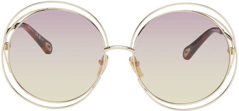 Слънчеви очила CHLOÉ Chloé Gold Carlina Sunglasses Сиво | CH0045S-002