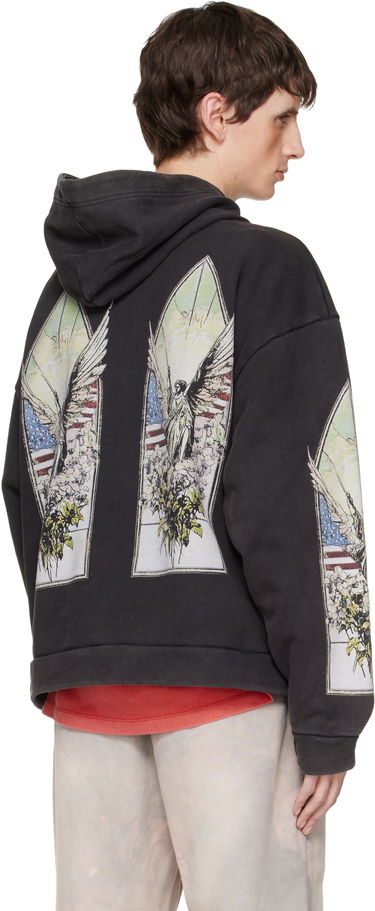 Суитчър Who Decides War Demo Stained-Glass Angel Print Hoodie Черно | 1110100002FW25, 2