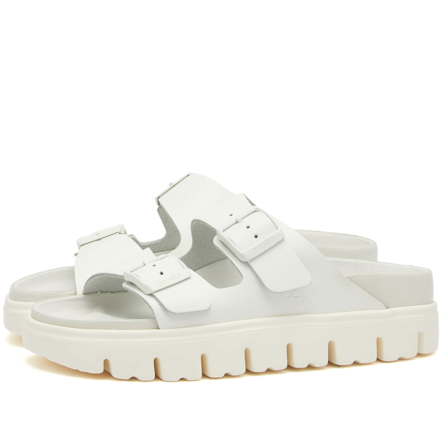 Кецове и обувки Birkenstock Women's Arizona Chunky Exquisite in White, Size EU 35 | END. Clothing Бяло | 1026912, 0
