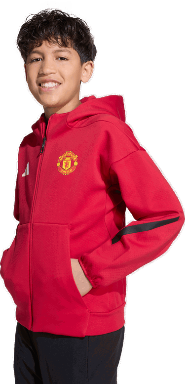 Яке adidas Originals Manchester United Anthem Jacket Червено | jn2899, 3