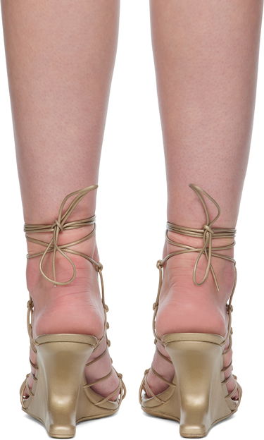 Аксесоари Rick Owens Rick Owens Hollywood Web Cantilever Heeled Sandals Металик | RO01E7856 LLPM, 1