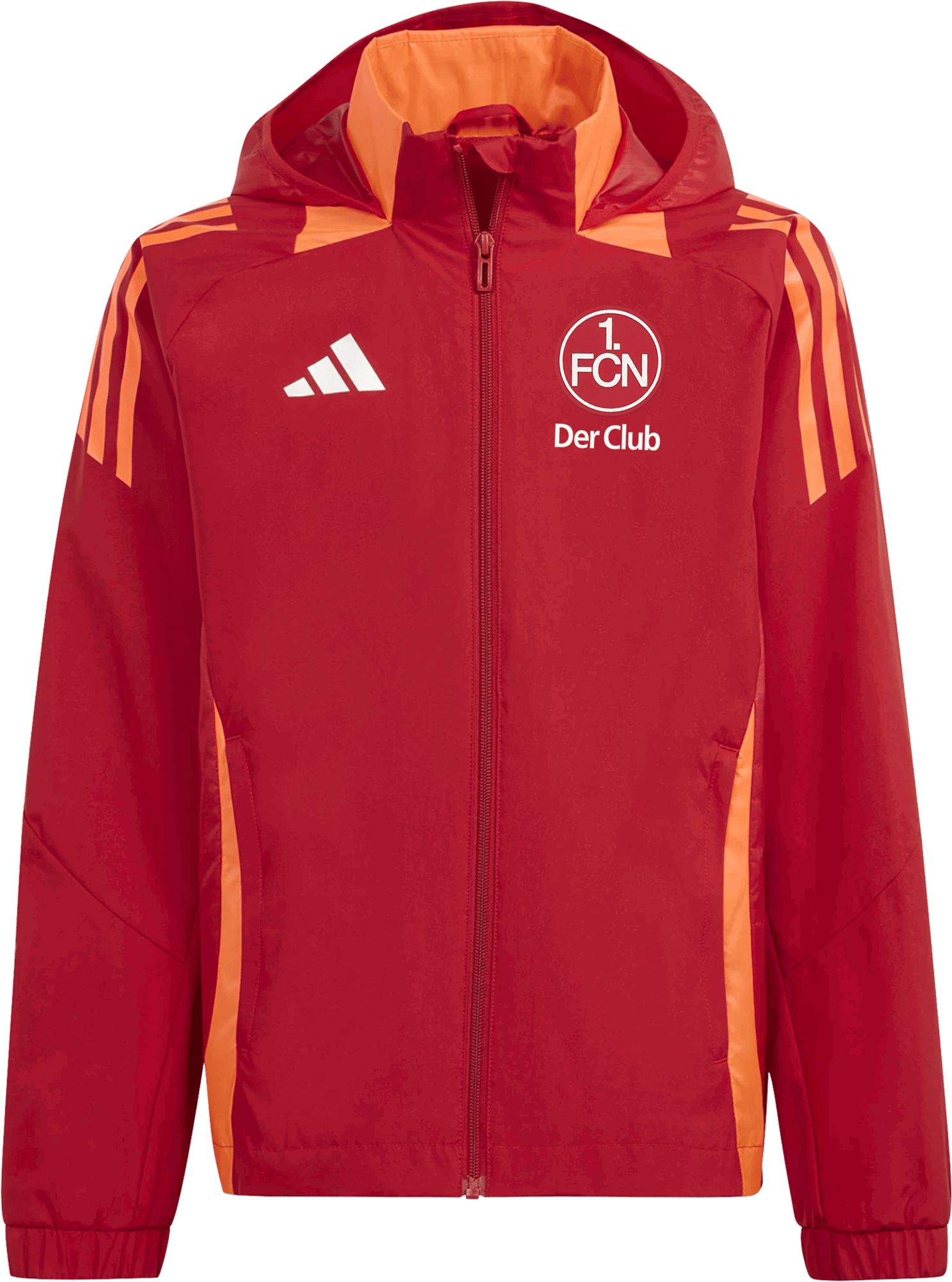 Ветровка adidas Originals 1.FC Nürnberg Hooded All-Weather Jacket Червено | 5fcnir9526, 0