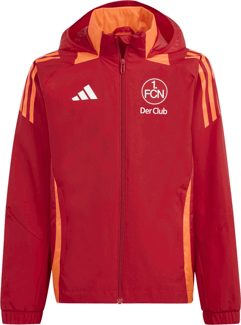Ветровка adidas Originals 1.FC Nürnberg Hooded All-Weather Jacket Червено | 5fcnir9526