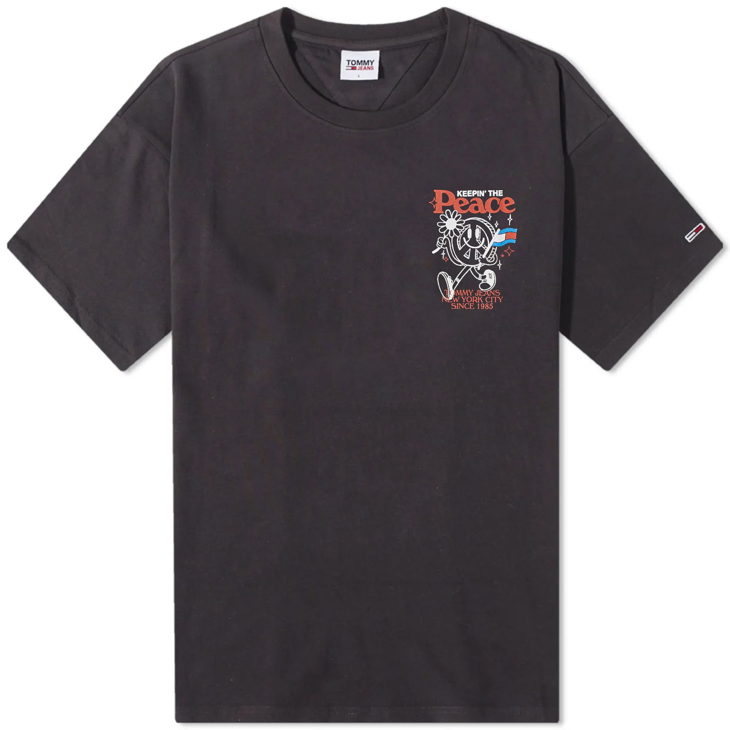 Тениска Tommy Hilfiger Homegrown Smiley Tee Черно | DM0DM16226BDS, 0