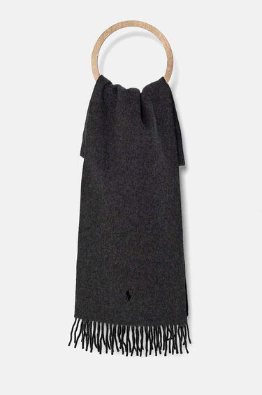 Шал Polo by Ralph Lauren Wool Scarf With Tassels Сиво | 455954371, 0