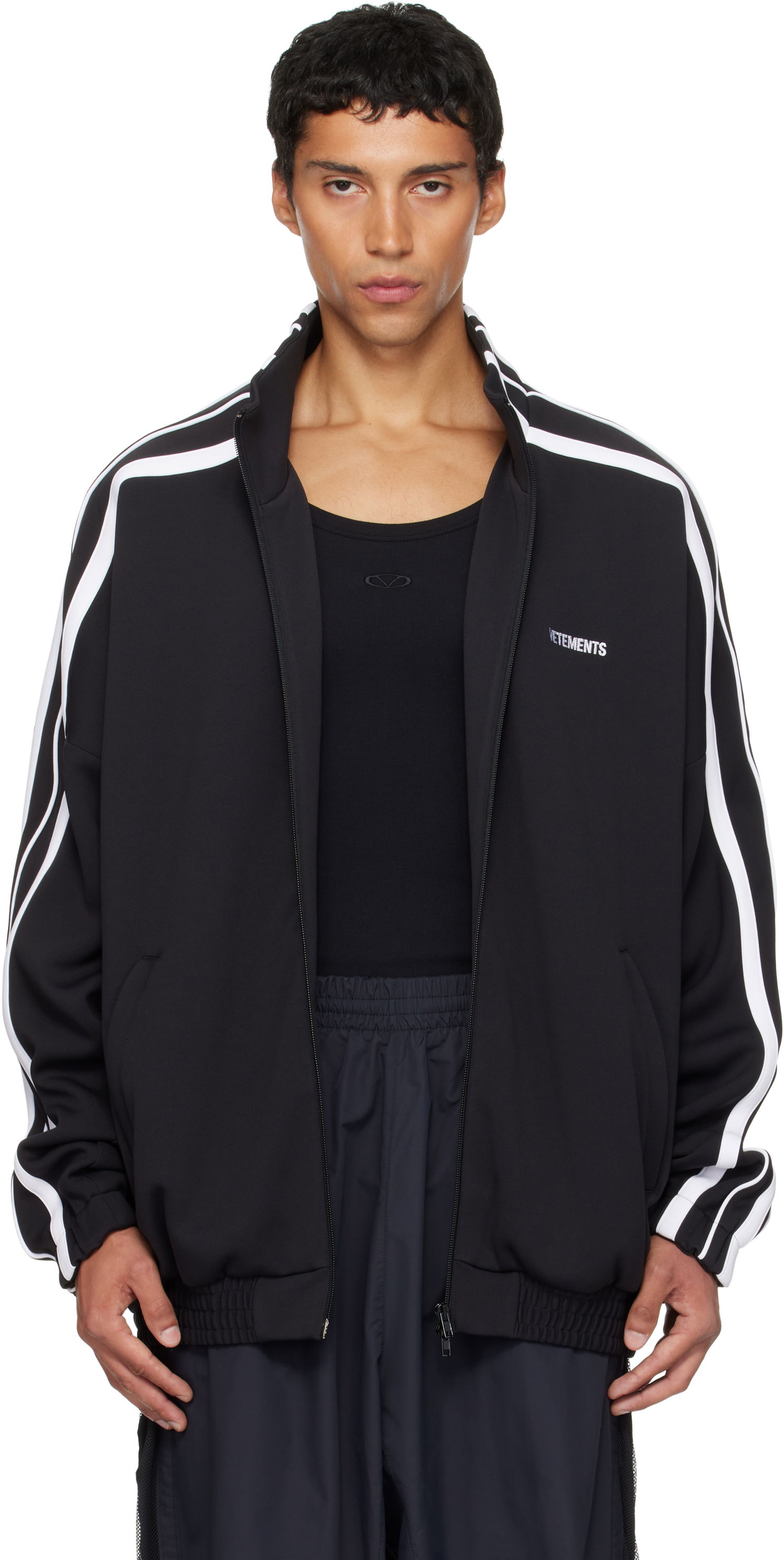 Яке VETEMENTS VETEMENTS Gym Track Jacket Черно | UH76GJ300B, 0