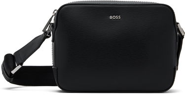 Чанта през рамо BOSS BOSS Textured Logo Crossbody Bag Черно | 50548274, 0