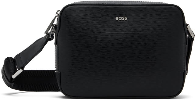 BOSS Textured Logo Crossbody Bag