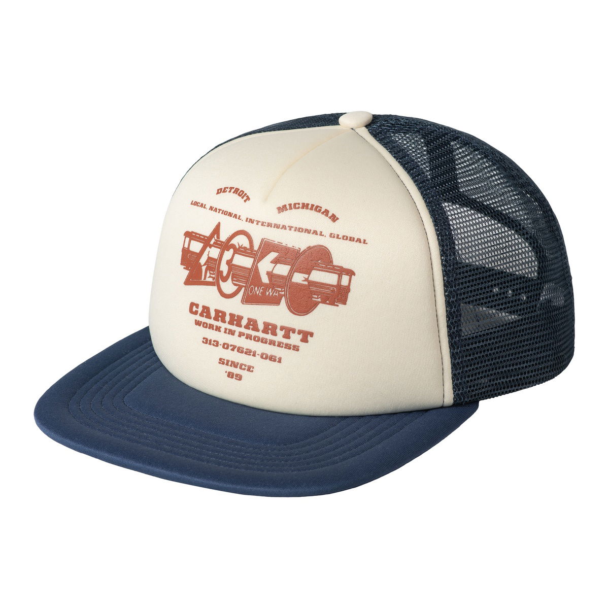 Шапка с козирка Carhartt WIP Runaway Trucker Cap Синьо | I034358_1, 0