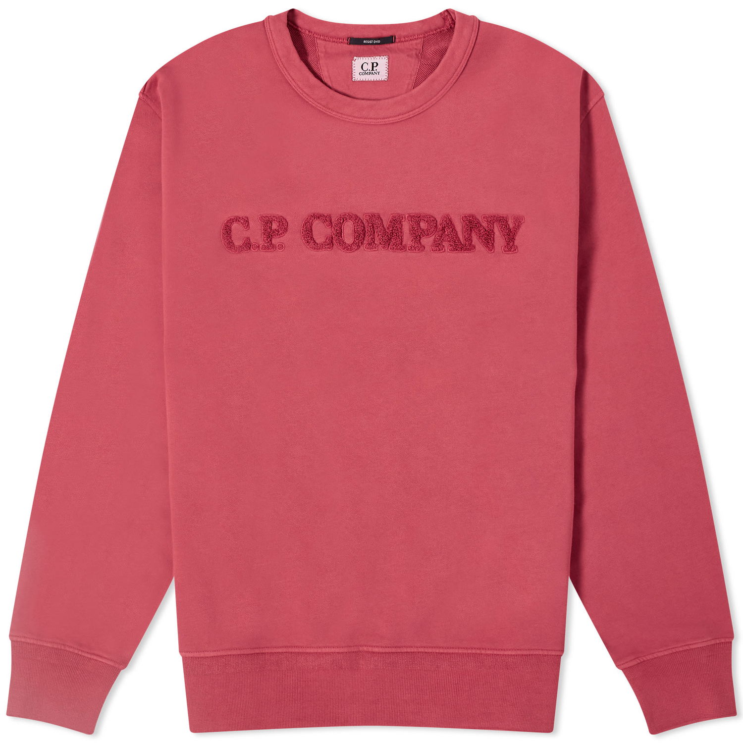 Суитчър C.P. Company Cotton Diagonal Fleece Logo Sweatshirt Червено | CMSS096A-110044R-577, 0