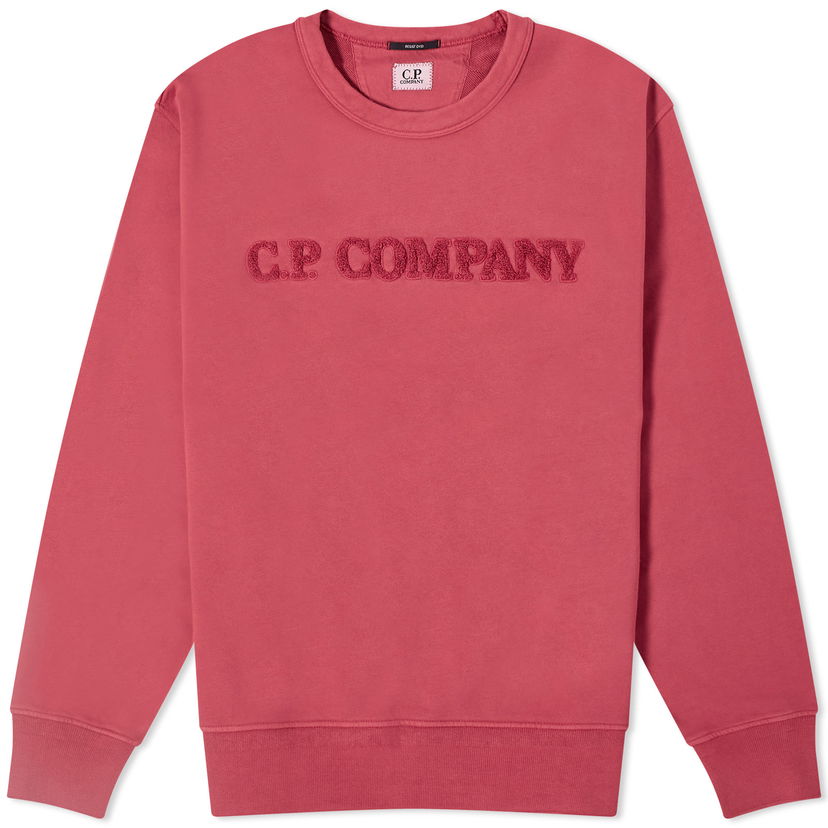 Суитчър C.P. Company Cotton Diagonal Fleece Logo Sweatshirt Червено | CMSS096A-110044R-577