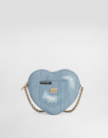 Дамска чанта Dolce & Gabbana Dolce & Gabbana Dg Girlie Denim Heart Bag Синьо | EB0260A48018X061, 0