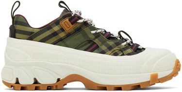 Кецове и обувки Burberry Check Arthur Sneakers 'Green & Burgundy' Зелено | 8043099, 0